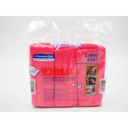 Kimberly-Clark  4x6 lavettes Wypall rouge
