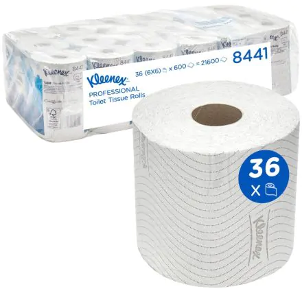 Kimberly-Clark 6x6rlx Kleenex papier hygienique 2 plis blanc