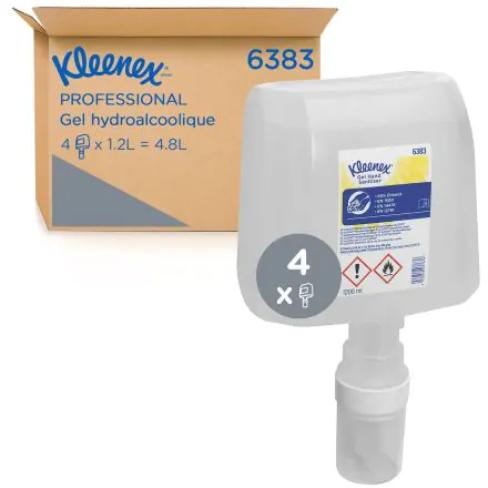 KIMBERLY CLARK  Kleenex gel hydroalcoolique  4x1,2L